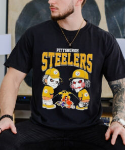 Official Michael Myers And Billy The Puppet X Pittsburgh Steelers Pee On NFL Teams Halloween 2024 Shirt