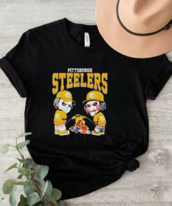 Official Michael Myers And Billy The Puppet X Pittsburgh Steelers Pee On NFL Teams Halloween 2024 Shirt