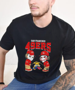 Official Michael Myers And Billy The Puppet X San Francisco 49ers Pee On NFL Teams Halloween 2024 Shirt