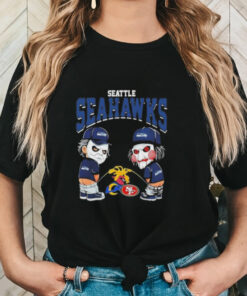 Official Michael Myers And Billy The Puppet X Seattle Seahawks Pee On NFL Teams Halloween 2024 Shirt