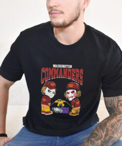 Official Michael Myers And Billy The Puppet X Washington Commanders Pee On NFL Teams Halloween 2024 Shirt