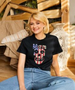 Official Misfits Stars And Stripes Fiend Skull American Flag Shirts