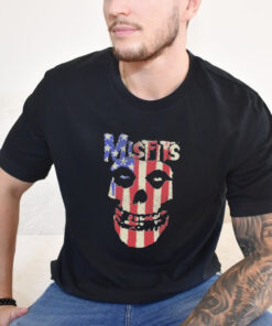 Official Misfits Stars And Stripes Fiend Skull American Flag Shirts