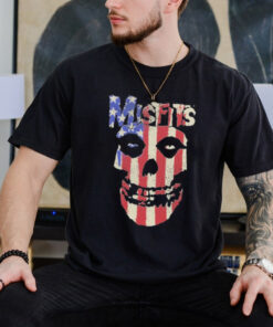 Official Misfits Stars And Stripes Fiend Skull American Flag Shirts