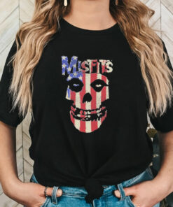 Official Misfits Stars And Stripes Fiend Skull American Flag Shirts