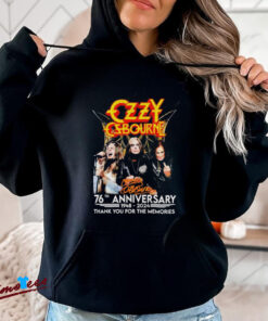 Official Ozzy Osbourne 76th Anniversary 1948 – 2024 Thank You For The Memories T Shirt