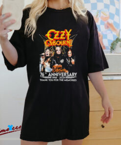 Official Ozzy Osbourne 76th Anniversary 1948 – 2024 Thank You For The Memories T Shirt