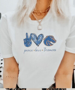 Official Peace Love Boise State Broncos Shirt