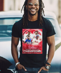 Official Poster The Philadelphia Phillies Are 2024 National League East Champs for the first time since 2011 first time in 13 years t shirt