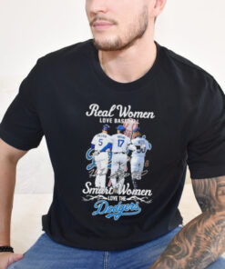 Official Real Women Love Baseball Smart Women Love The Los Angeles Dodgers Freeman Ohtani And Betts Signatures Shirt