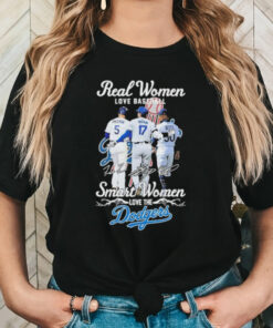 Official Real Women Love Baseball Smart Women Love The Los Angeles Dodgers Freeman Ohtani And Betts Signatures Shirt