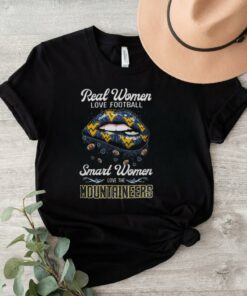 Official Real Women Love Football Smart Women Love The West Virginia Mountaineers Logo Shirt