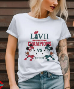 Official Super Bowl LVII Mickey Mouse Philadelphia Eagles Vs Kansas City Chiefs Champions 2023 Shirt