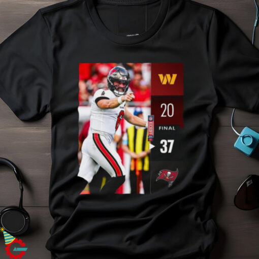 Official Tampa Bay Buccaneers wins 37 20 Washington Commanders 2024 NFL Game final score shirt