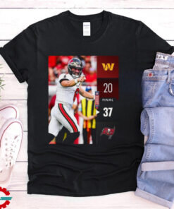 Official Tampa Bay Buccaneers wins 37 20 Washington Commanders 2024 NFL Game final score shirt