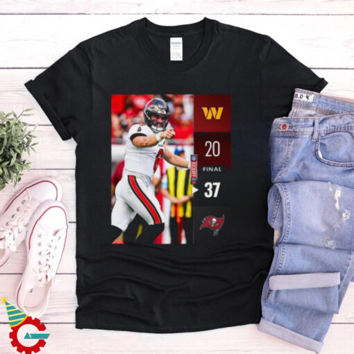 Official Tampa Bay Buccaneers wins 37 20 Washington Commanders 2024 NFL Game final score shirt