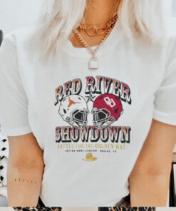 Official Texas Longhorns vs Oklahoma Sooners 2024 Red River Showdown Tri Blend Shirt