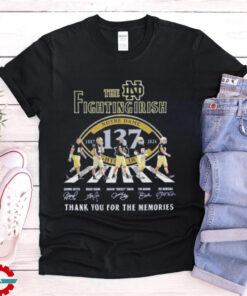 Official The Notre Dame Fighting Irish Thank You For The Memories T Shirt