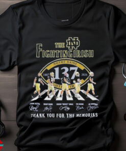 Official The Notre Dame Fighting Irish Thank You For The Memories T Shirt