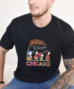 Official The Peanuts Movie Characters Chicago Sports It’s The Most Wonderful Time Of The Year 2024 Shirt