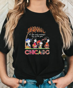 Official The Peanuts Movie Characters Chicago Sports It’s The Most Wonderful Time Of The Year 2024 Shirt