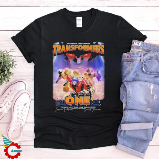 Official Witness The Origin Transformers One Signature Thank You For The Memories T Shirt