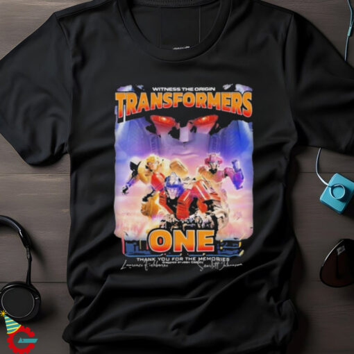 Official Witness The Origin Transformers One Signature Thank You For The Memories T Shirt