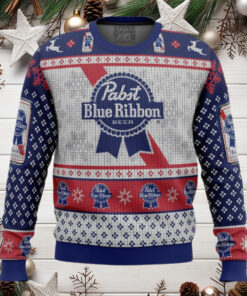 Pabst Blue Ribbon Anime Ugly Christmas Sweater