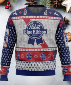 Pabst Blue Ribbon Anime Ugly Christmas Sweater