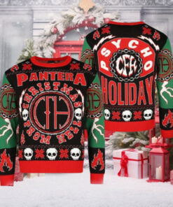 Pantera Christmas From Hell Psycho Holiday Knitted Ugly Christmas Sweater