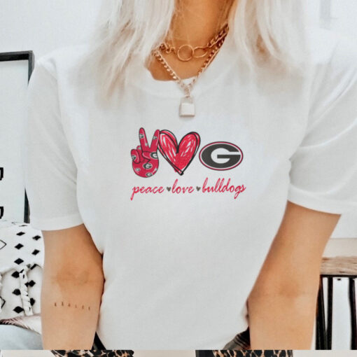 Peace Love Georgia Bulldogs Shirt