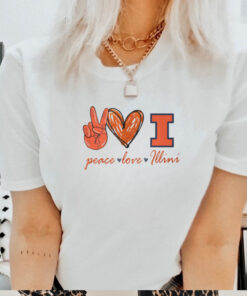 Peace Love Illinois Fighting Illini Shirt