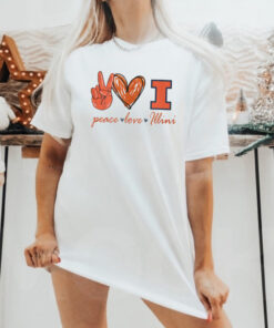 Peace Love Illinois Fighting Illini Shirt