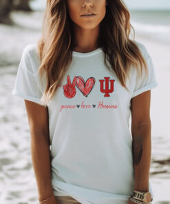 Peace Love Indiana Hoosiers Shirt