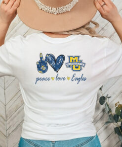 Peace Love Marquette Golden Eagles Shirt