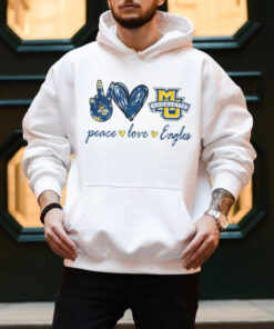 Peace Love Marquette Golden Eagles Shirt