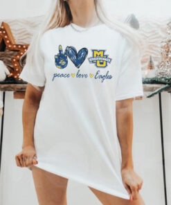 Peace Love Marquette Golden Eagles Shirt