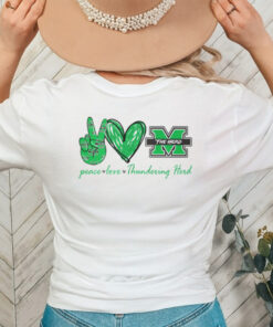 Peace Love Marshall Thundering Herd Shirt