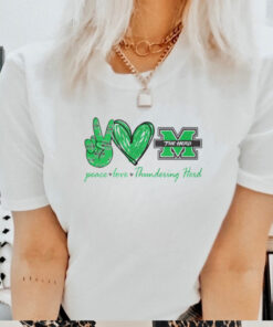 Peace Love Marshall Thundering Herd Shirt