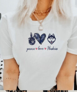 Peace Love UConn Huskies Shirt