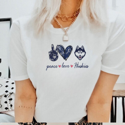 Peace Love UConn Huskies Shirt