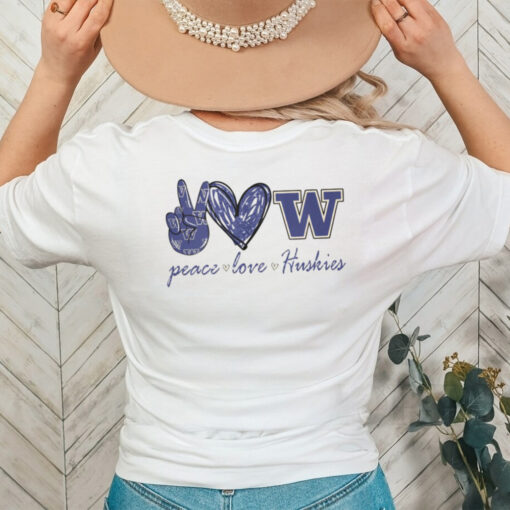 Peace Love Washington Huskies Shirt