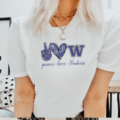 Peace Love Washington Huskies Shirt