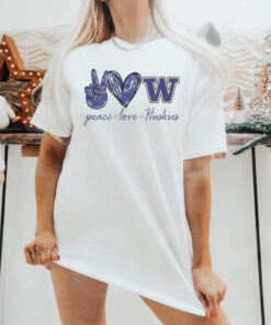 Peace Love Washington Huskies Shirt