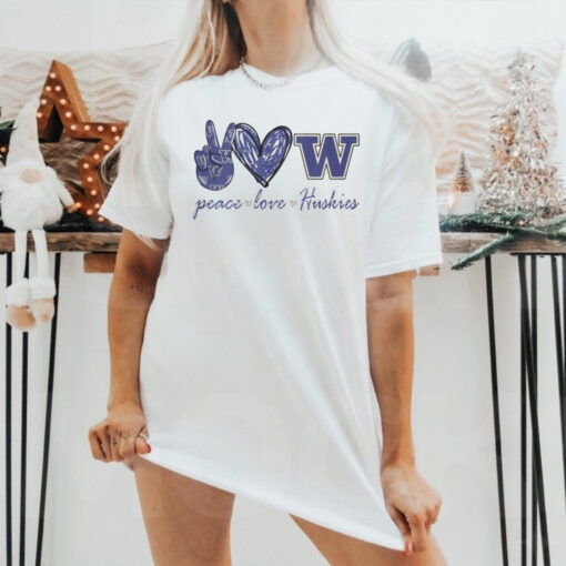 Peace Love Washington Huskies Shirt