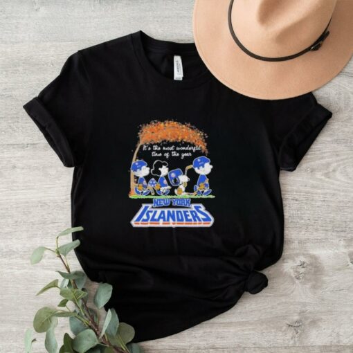 Peanuts Characters X New York Islanders It’s The Most Wonderful Time Of The Year Shirt