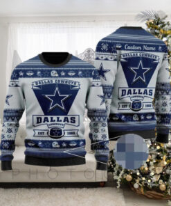 Personalized Ugly Christmas Sweater Dallas Cowboys Dallas Cowboys Ugly Christmas Sweater