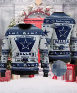 Personalized Ugly Christmas Sweater Dallas Cowboys Dallas Cowboys Ugly Christmas Sweater