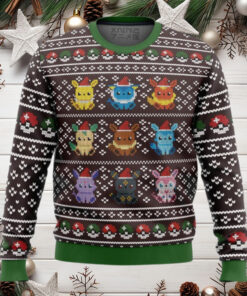 Pokemon Eeveelution Anime Ugly Christmas Sweater