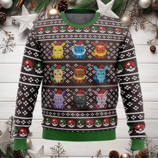 Pokemon Eeveelution Anime Ugly Christmas Sweater